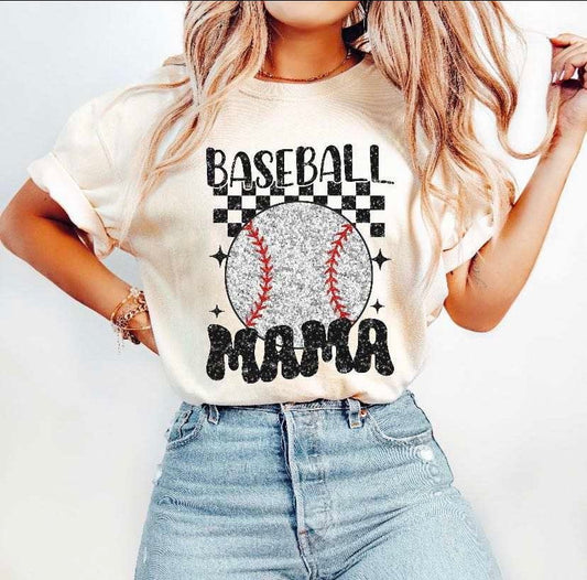 Kay's & Grace Clothing Company  12” Baseball Mama Heat DTF Transfer