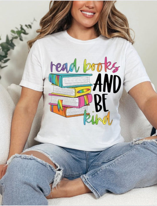 Kay's & Grace Clothing Company  12” Read Books And Be Kind Heat DTF Transfer