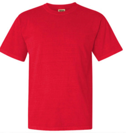 Kay's & Grace Clothing Company  Comfort Color Heavyweight Ring Spun Tee (Red)