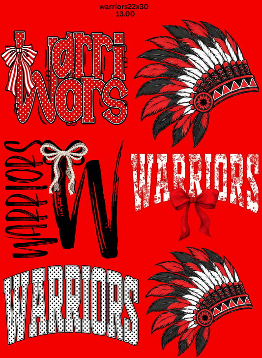Warriors Pre made Gang Sheet