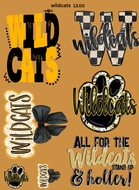 Wildcats Premade Gang sheet